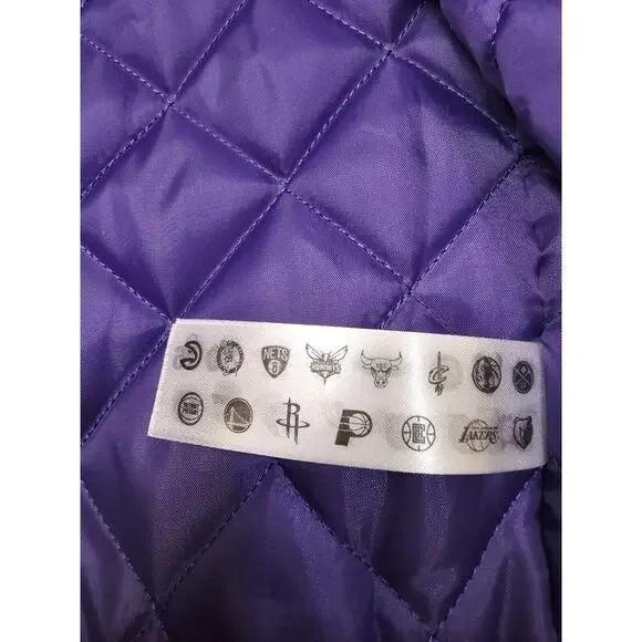 VTG 90s NBA LA LAKERS Los Angeles West 48 SATIN BOMBER JACKET NOWT
